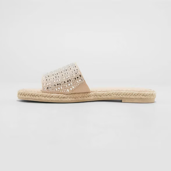 Women's Kenna Embellished Espadrille Sandals - A New Day™ Tan | Target