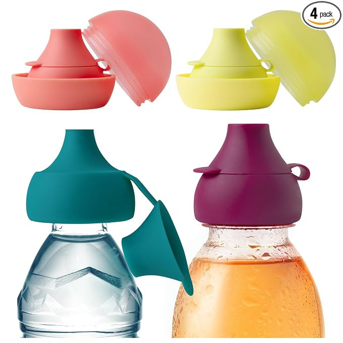 Boon Snug Sip Universal Water and Juice Silicone Bottle Toppers - Soft Spout Conversion Caps with... | Amazon (US)
