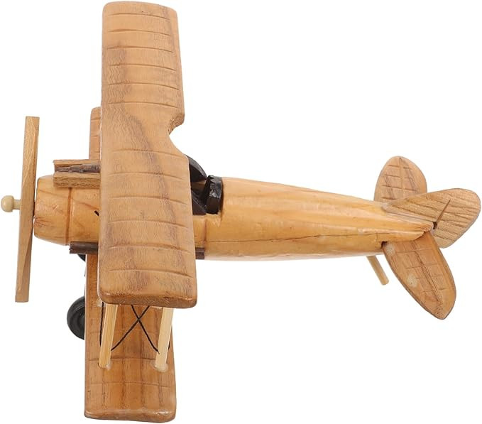 Garneck Wooden Airplane Model Vintage Airplane Decor DIY Plane Figuruine Handicraft Propeller Air... | Amazon (US)