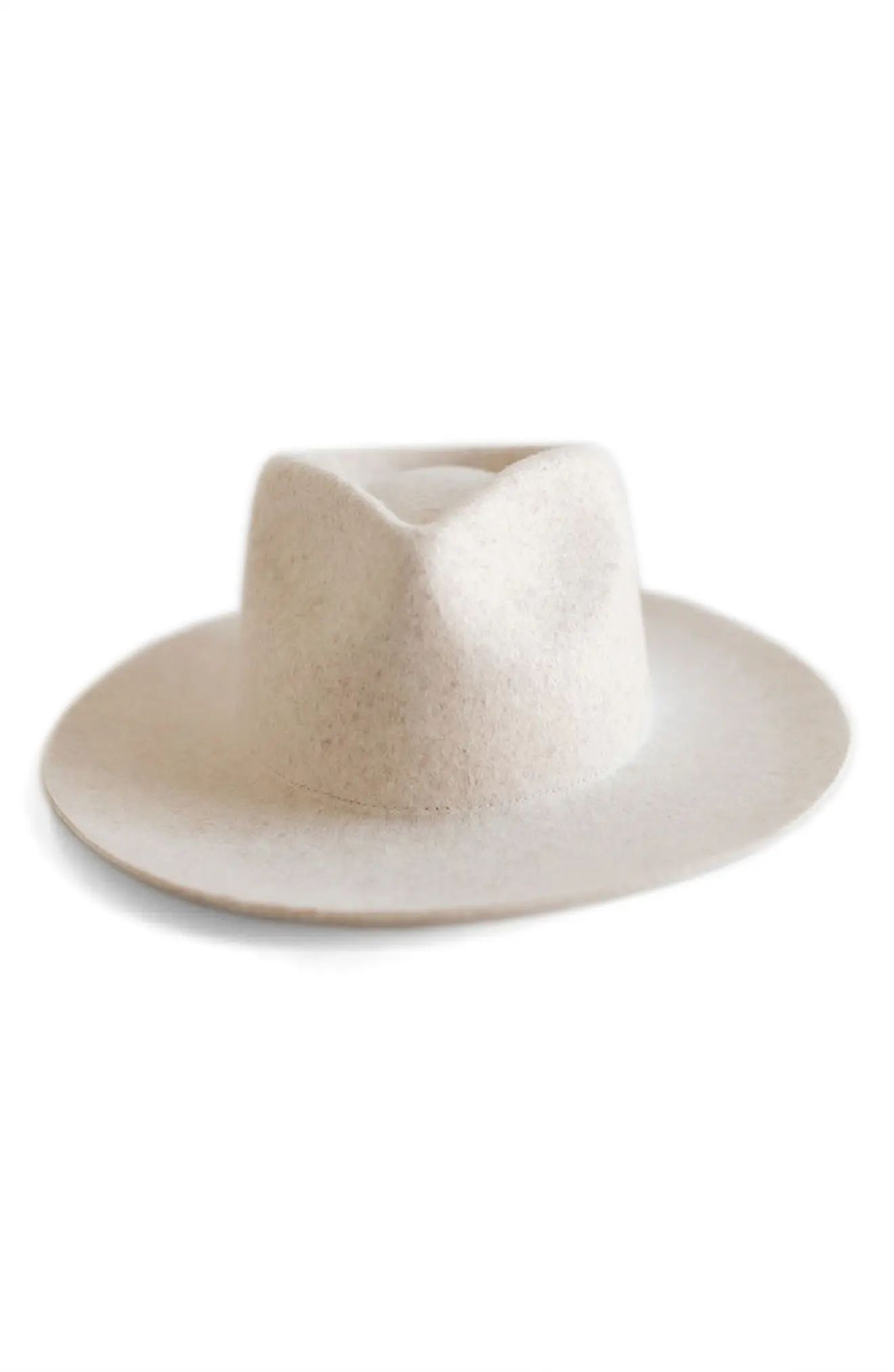 Women's Gigi Pip Wool Teardrop Rancher Hat, Size Medium/Large - Ivory | Nordstrom