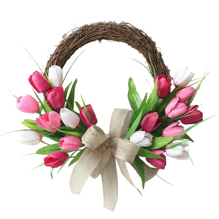 YIDEDE Simulation Flowers Garland Lei Tulip Wreath Plastic Party Weddings Supplies Assorted Pink ... | Walmart (US)