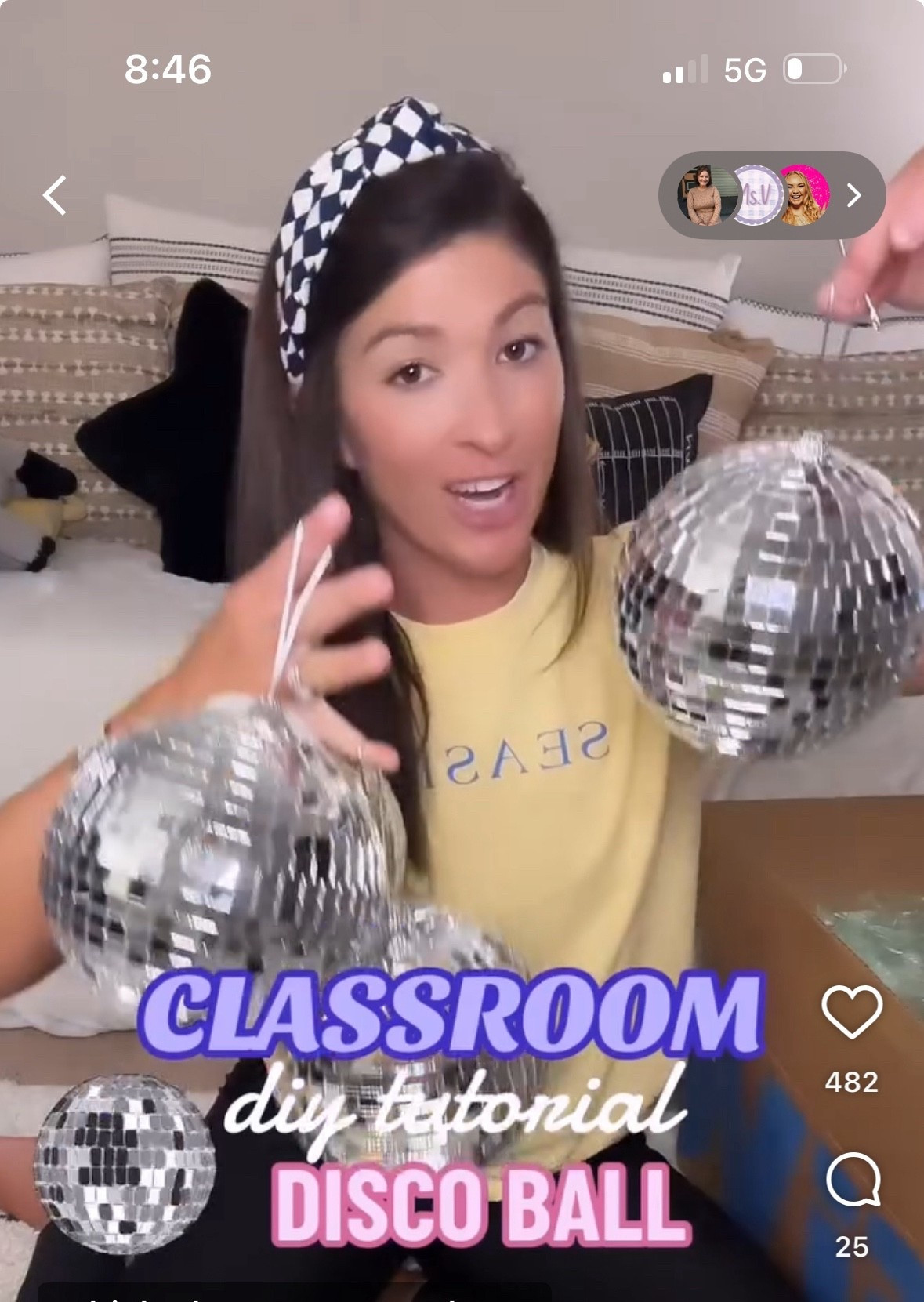 Hanging classroom disco balls 🪩 