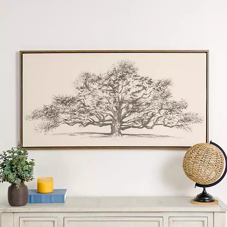 Wide Oak Tree Framed Art Print | Kirklands