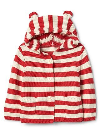 Gap Baby Candy Cane Garter Sweater Modern Red Size 0-3 M | Gap US