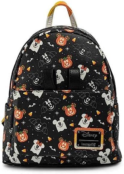 Amazon.com: Loungefly Disney Mickey and Minnie Spooky Mice Adult Womens Double Strap Shoulder Bag... | Amazon (US)