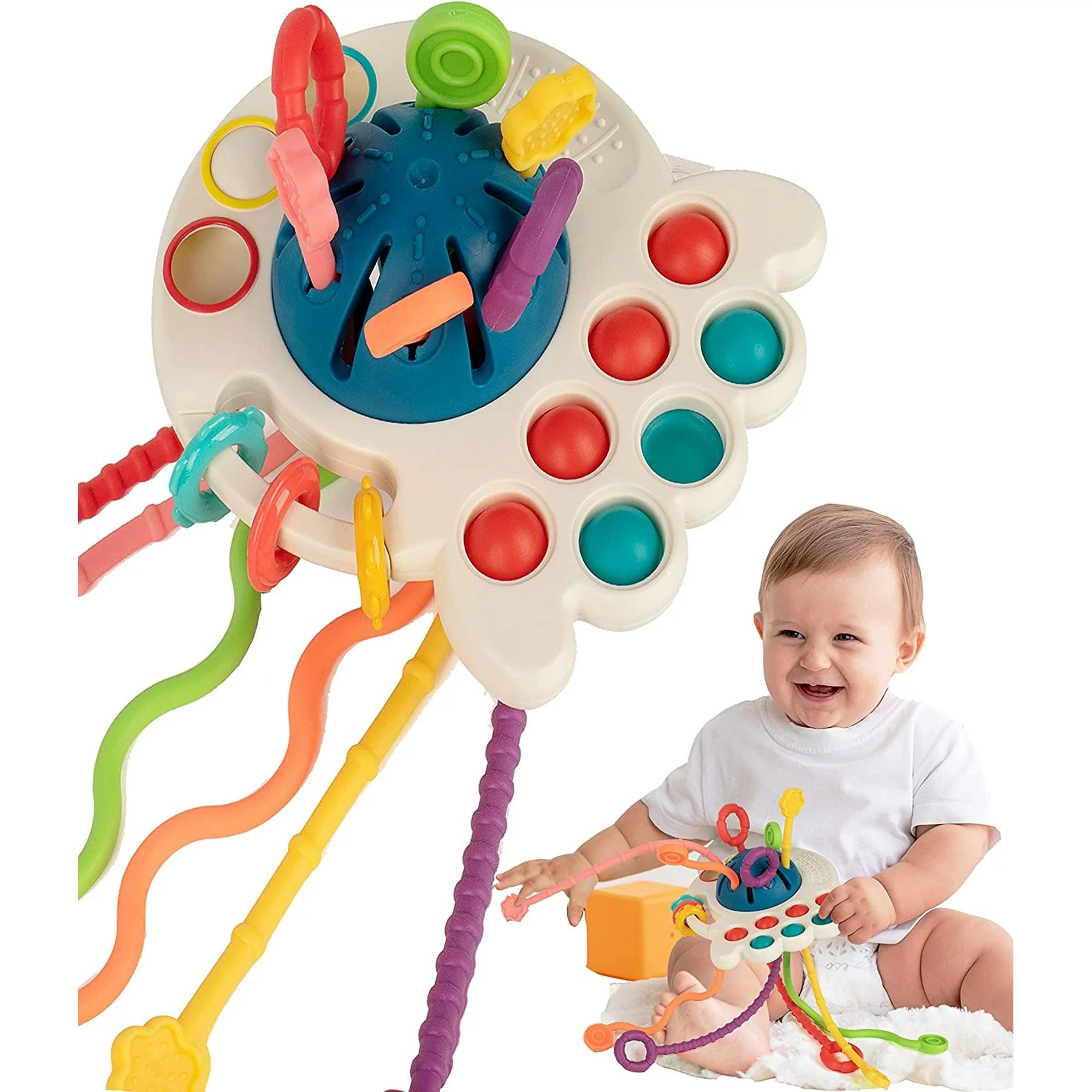 Vanmor Baby Montessori Toys 6 Months+, Pull String Activity Sensory Toys for Toddlers 1-3 Sliding... | Walmart (US)