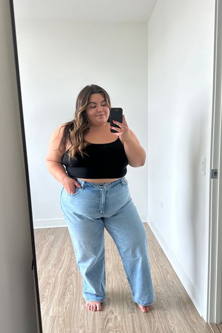 Plus size loose jeans from Abercrombie size 36 Short with a high waist  

#LTKunder100 #LTKFind #LTKcurves