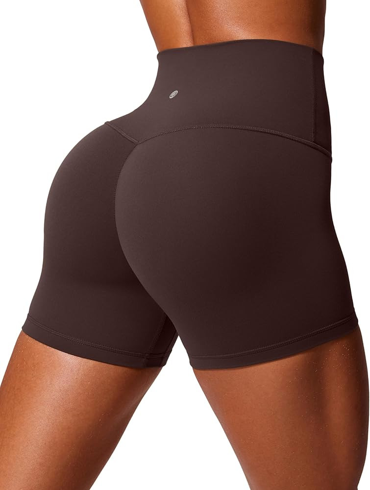 CRZ YOGA Secretsculpt Womens Butterlift High Waist Scrunch Butt Biker Shorts 4 Inches - No Front ... | Amazon (US)