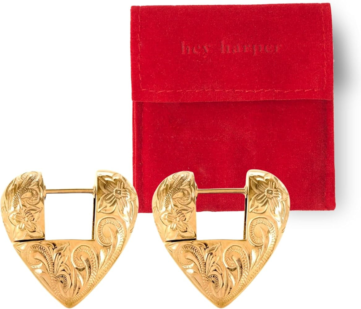 Hey Harper Hoop Earrings For Women Trendy - Lightweight Waterproof & Sweatproof Jewerly | Amazon (US)