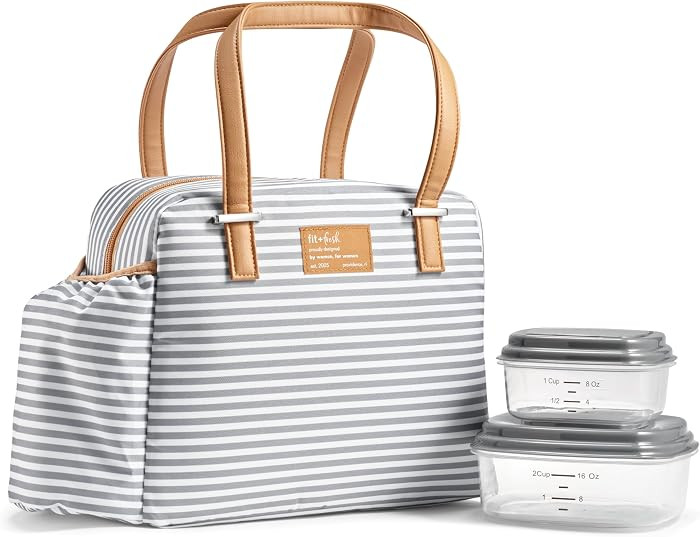 Fit & Fresh Insulated Leakproof & Stain-Resistant Large Lunch Box For Women With Expandable Bottl... | Amazon (US)