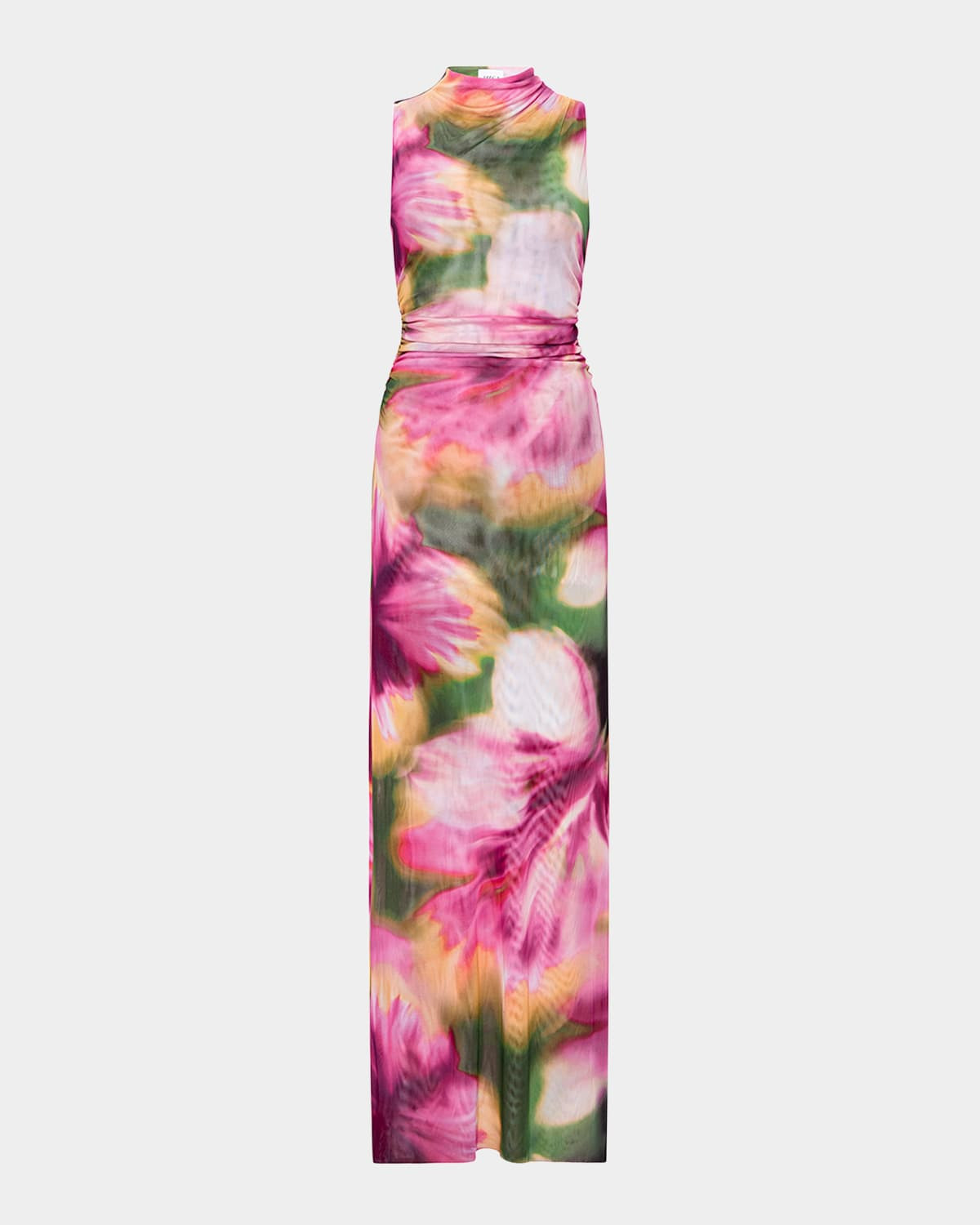Blurred Hibiscus Mesh Athena Dress | Neiman Marcus