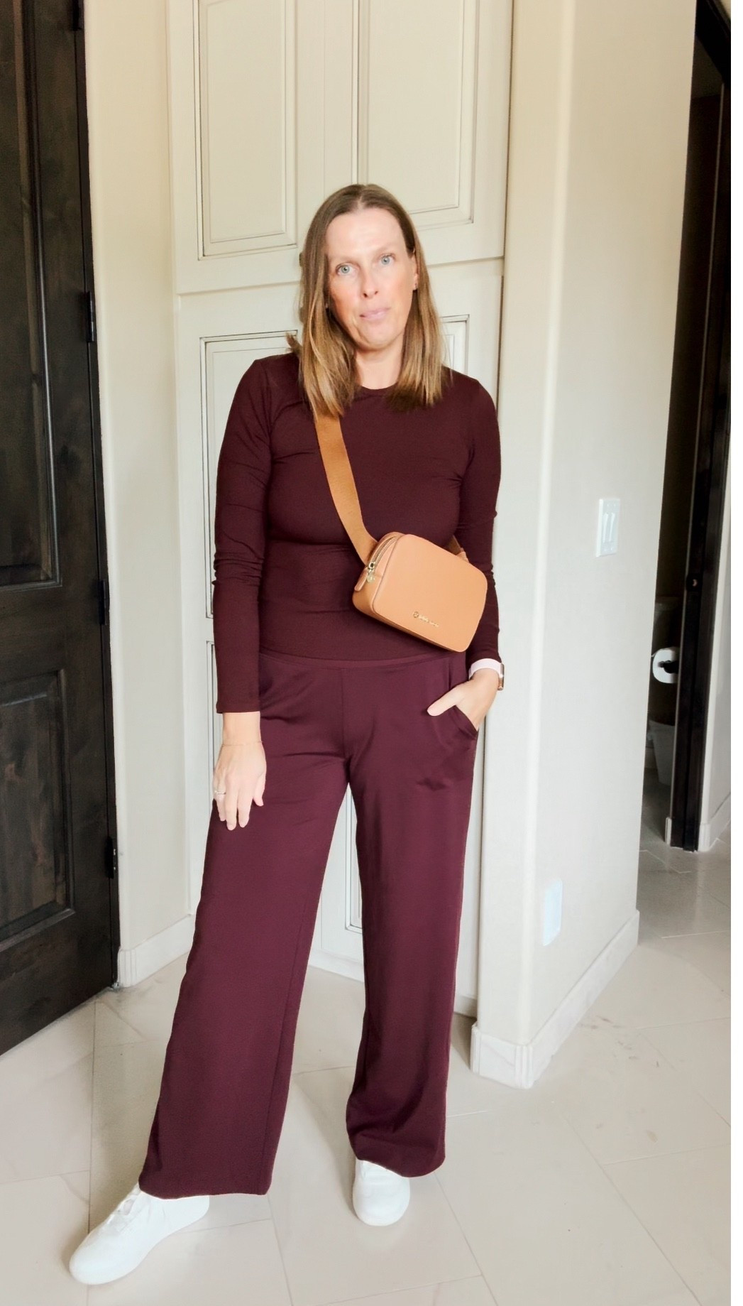 Casual elevated look
These wide leg pants are such a good wardrobe staple 

Athleta outfit, wide leg pants, athleisure, activewear set, matching set, mom outfit , casual affordable outfit

#LTKActive #LTKootd #LTKOver40