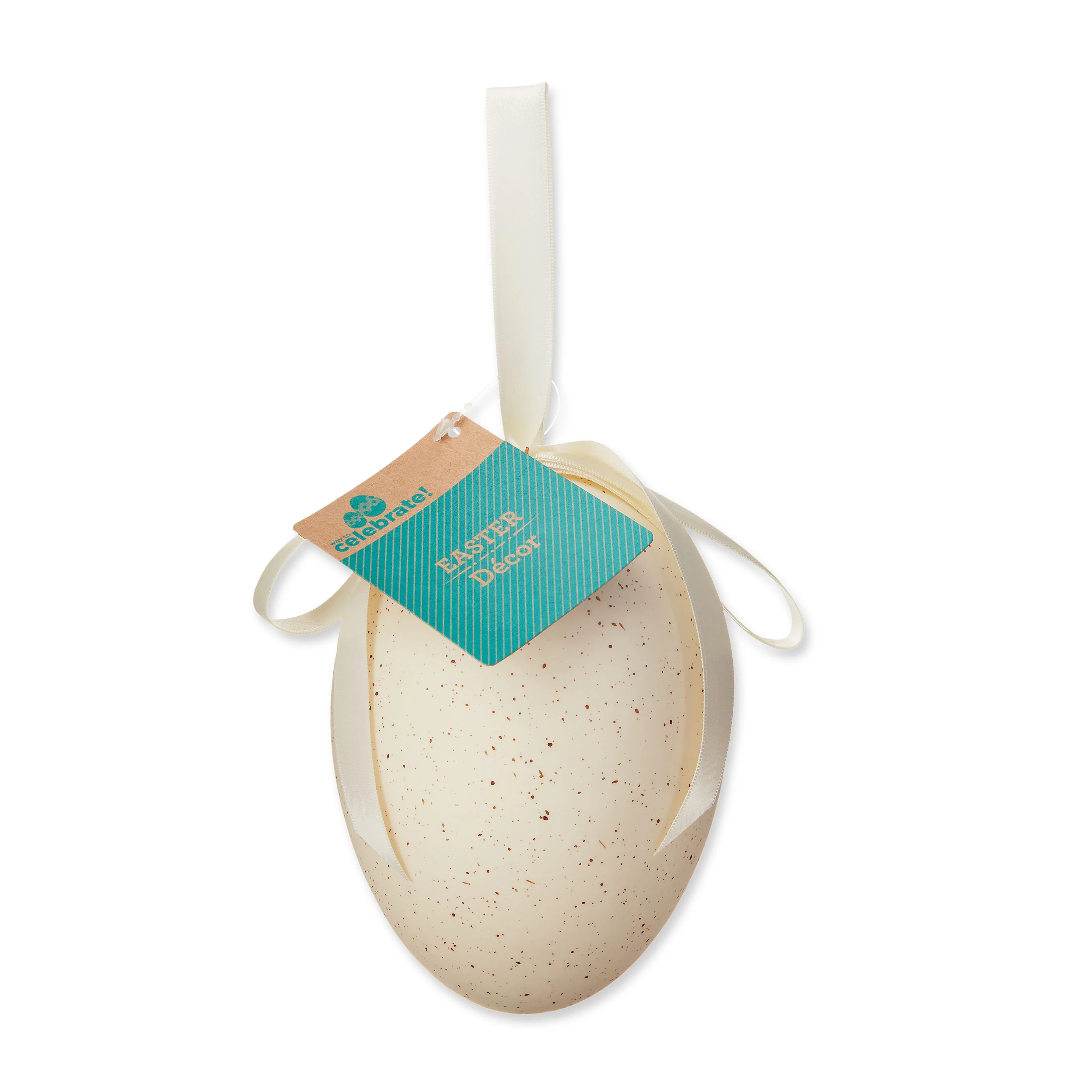 Easter Cream Speckled Jumbo Egg Decor, 6 in, by Way To Celebrate | Walmart (US)