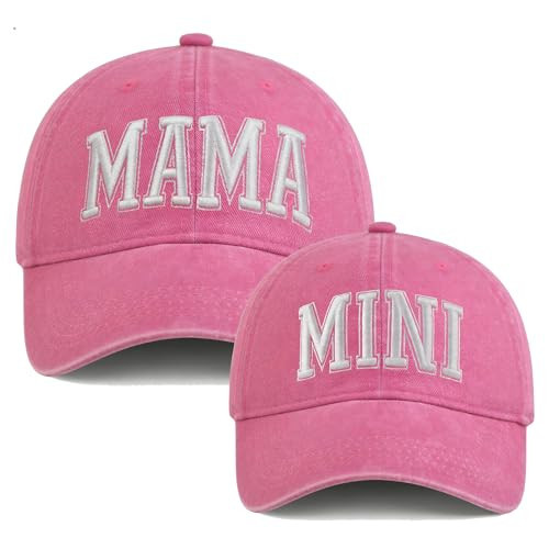 Mommy and Me Outfits Mama and Mini Hats Mothers Day Mom Gifts Baseball Cap Mother Daughter Matching Hat Set Pink | Amazon (US)