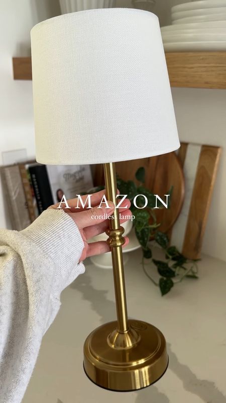Amazon Cordless Lamp  This antique brass rechargeable cordless lamp with 3-level brightness settings is perfect for all those spots around your home that need a little extra cozy lighting, best part is you don’t need an outlet. 

#amazonfinds #amazon 

#LTKhome #LTKfindsunder50