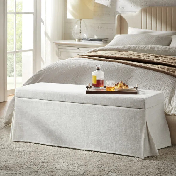 Lessman 46.5" Farmhouse Storage Bench with Removable and Machine-Washable Slipcover | Wayfair North America