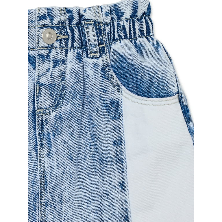 Wonder Nation Toddler Girls Colorblock Denim Skort, 12 Months-5T | Walmart (US)