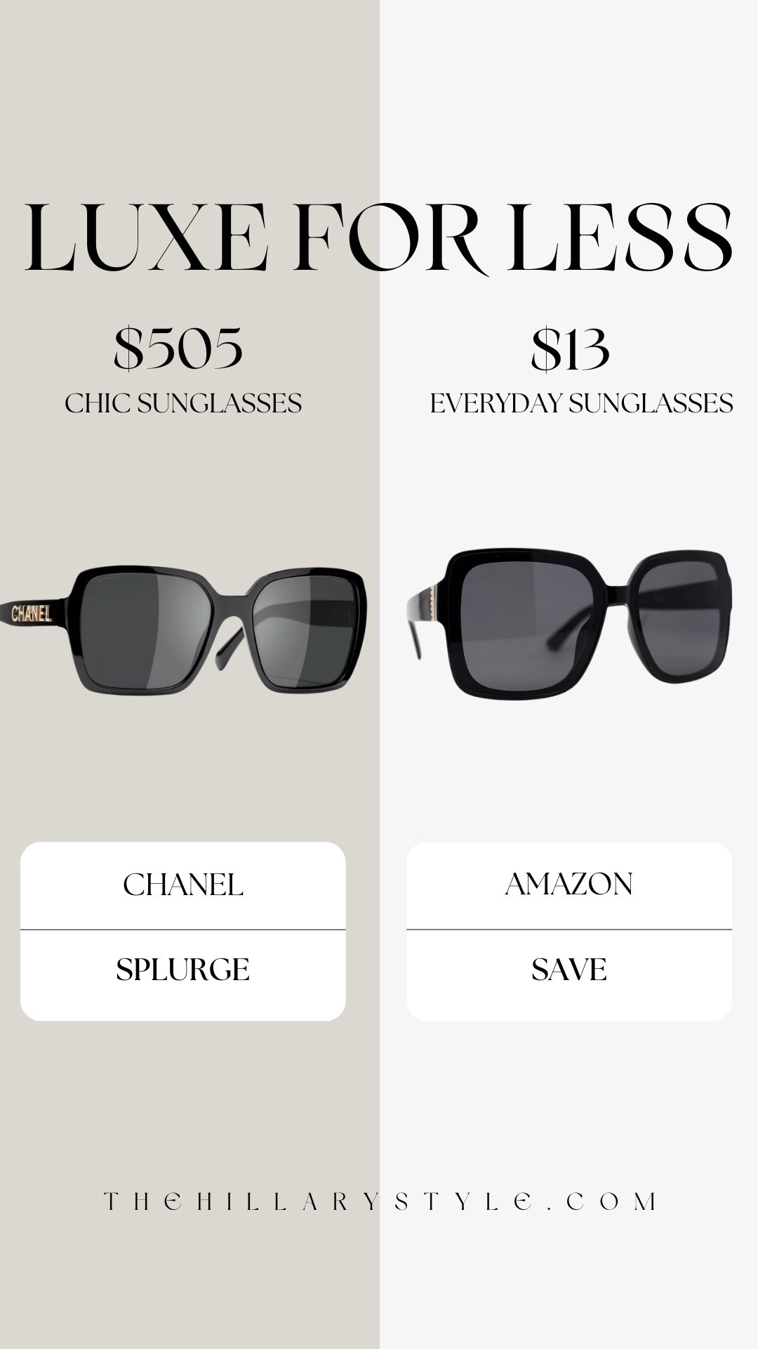 These Amazon sunnies are giving major Chanel energy—oversized, sleek, and timeless. A luxe look without the designer price.

#LTKOver40 #LTKFindsUnder50 #LTKStyleTip