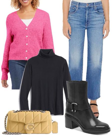 Wear this spring transitional sweater and bag now with a turtleneck, jeans and boots  

#LTKSeasonal #LTKstyletip #LTKfindsunder100