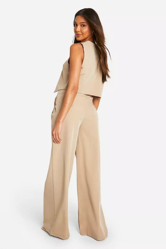 High Waisted Wide Leg Pants | boohoo (US & Canada)