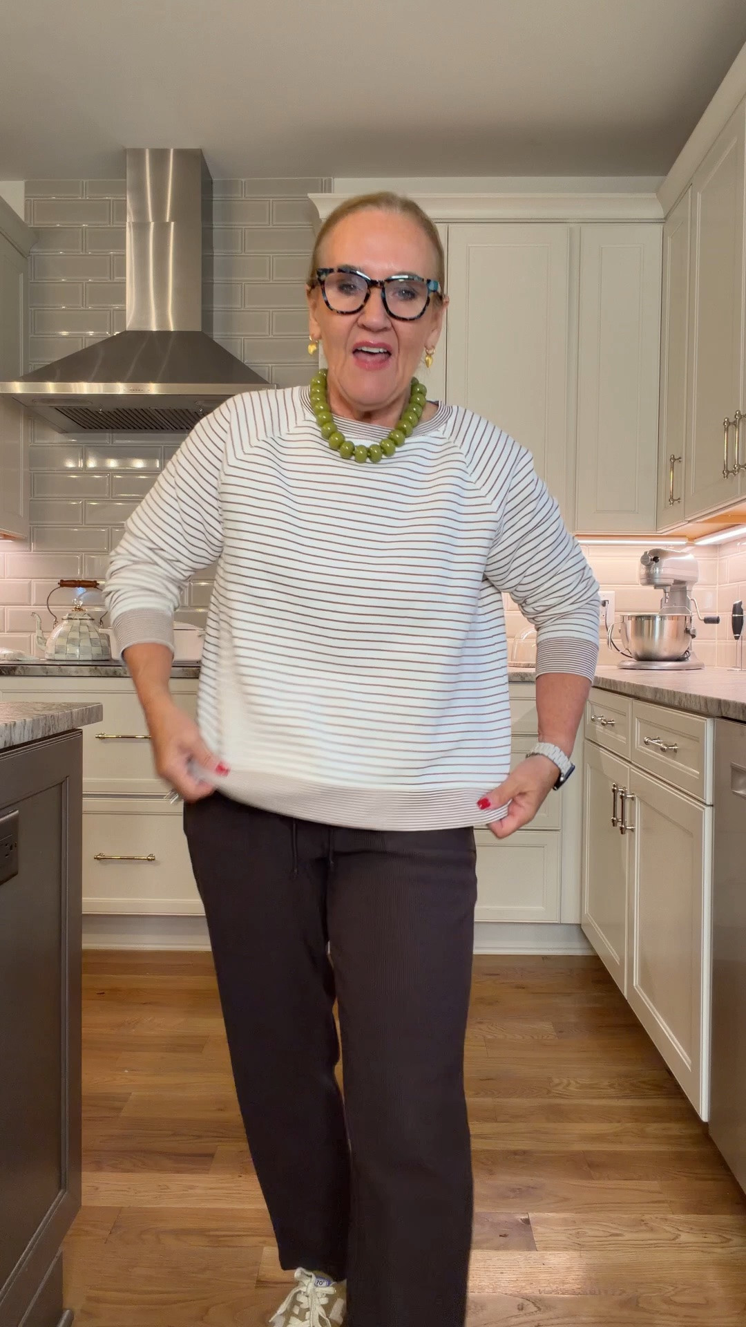 Sizing details below
Striped sweatshirt, size medium
Brown joggers sldold out but linking some good options 
Polka dot  sweatshirt, size medium petite

Fallout fits brown jacket, fall, blazers, travel outfit

#LTKSaleAlert #LTKOver40 #LTKPetite