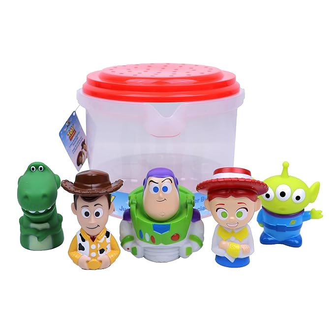 Amazon.com : Disney Toy Story- 5 Piece Jumbo Squirter Bucket - Bath Toys for Baby and Toddlers - ... | Amazon (US)