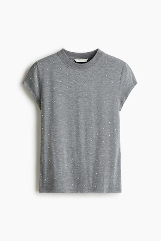 H & M - Metal-Detail T-Shirt - Gray | H&M (US + CA)