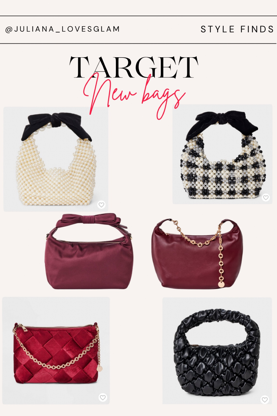 New bags @target #targetstyle 

Target finds, holiday bags, new at target 

#LTKFindsUnder50 #LTKHoliday #LTKItBag