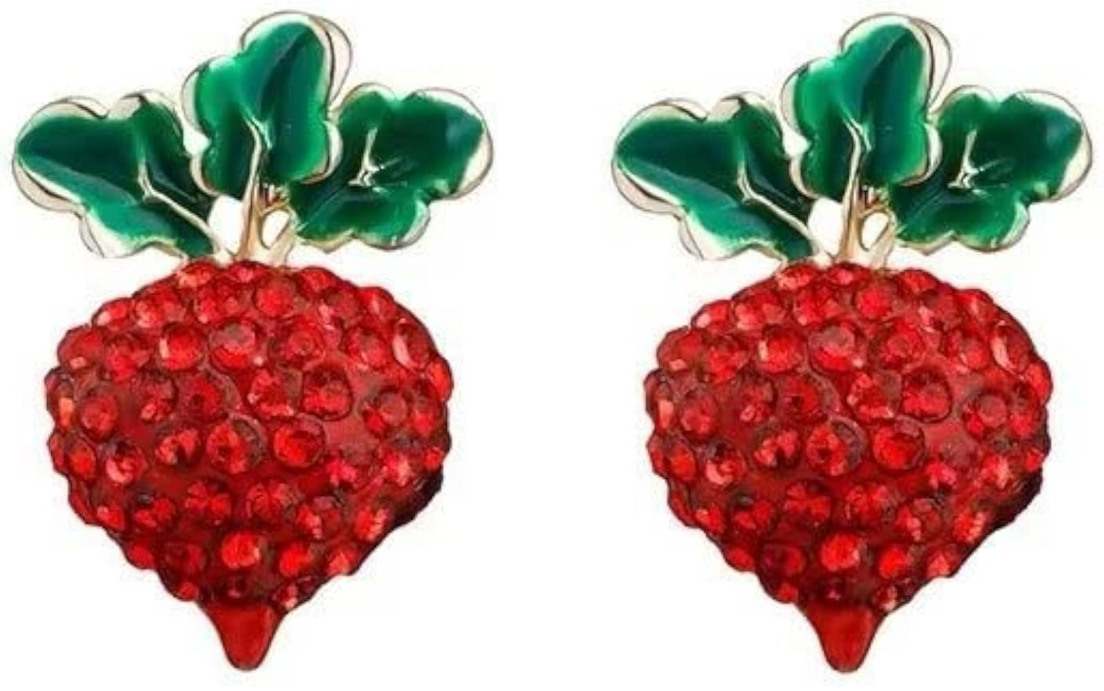 Cute Radish Stud Earrings Red Diamond Stud Earrings For Women Girls Sterling 925 Silver Stud Earr... | Amazon (US)