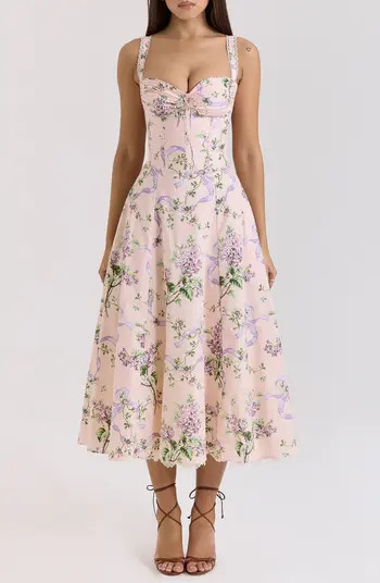 Rosalee Floral Stretch Cotton Petticoat Dress | Nordstrom