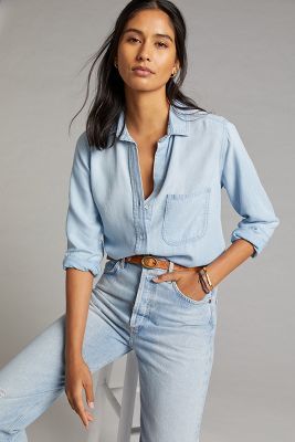 Cloth & Stone Valley Chambray Buttondown | Anthropologie (US)