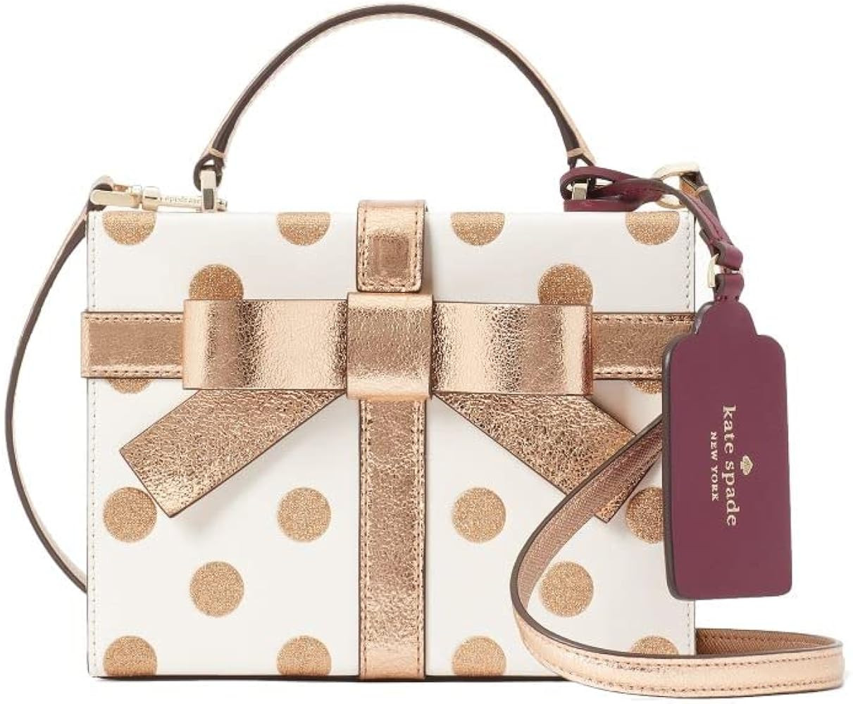 Kate Spade New York Wrapping Party Gift Box Crossbody (Parchment Gold) | Amazon (US)
