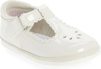 Kids' Dottie Scallop T-Strap Flat | Nordstrom