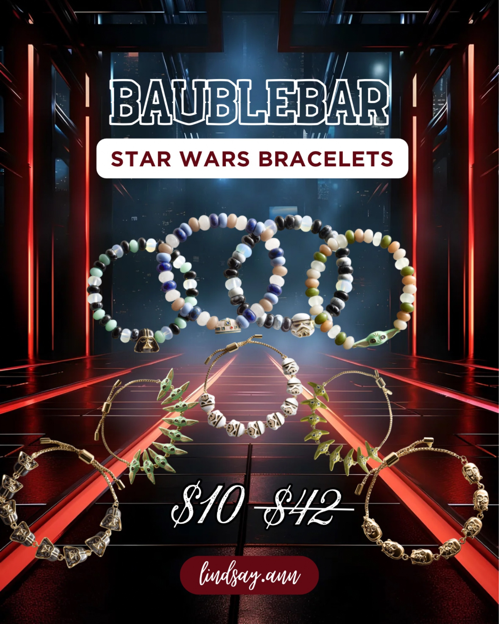 🚨 HUGE drop 🚨 Star Wars bracelets down to just $10 (was $42) Over 70% off! Grab ‘em before they’re gone 🌌✨