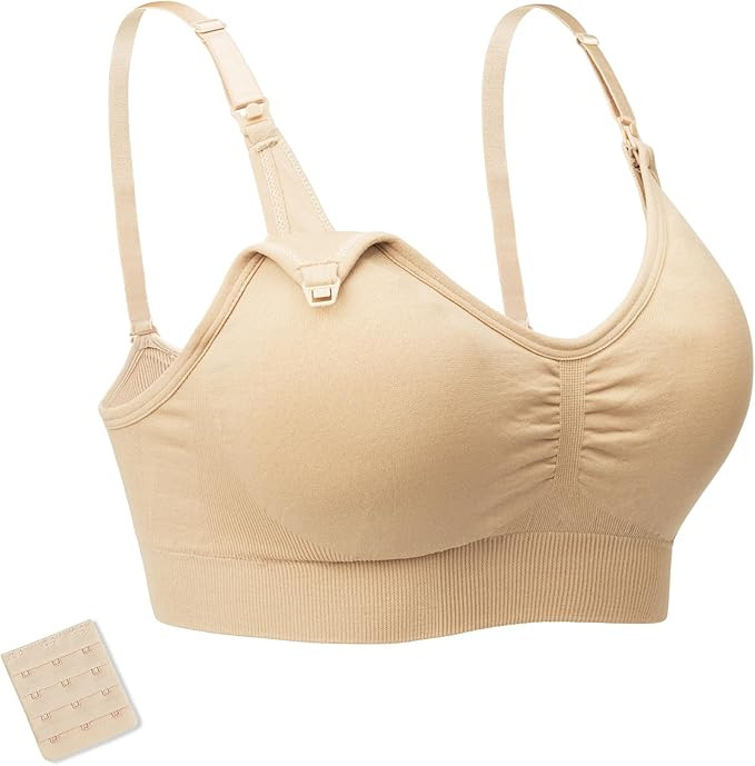 Nursing Bras Maternity Bra for Breastfeeding Pregnancy Wireless Bralette with Pads, Extenders & C... | Amazon (US)