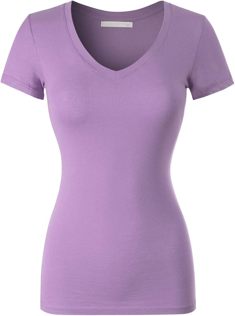 Basic Fitted Short Sleeve T-Shirt | Amazon (US)