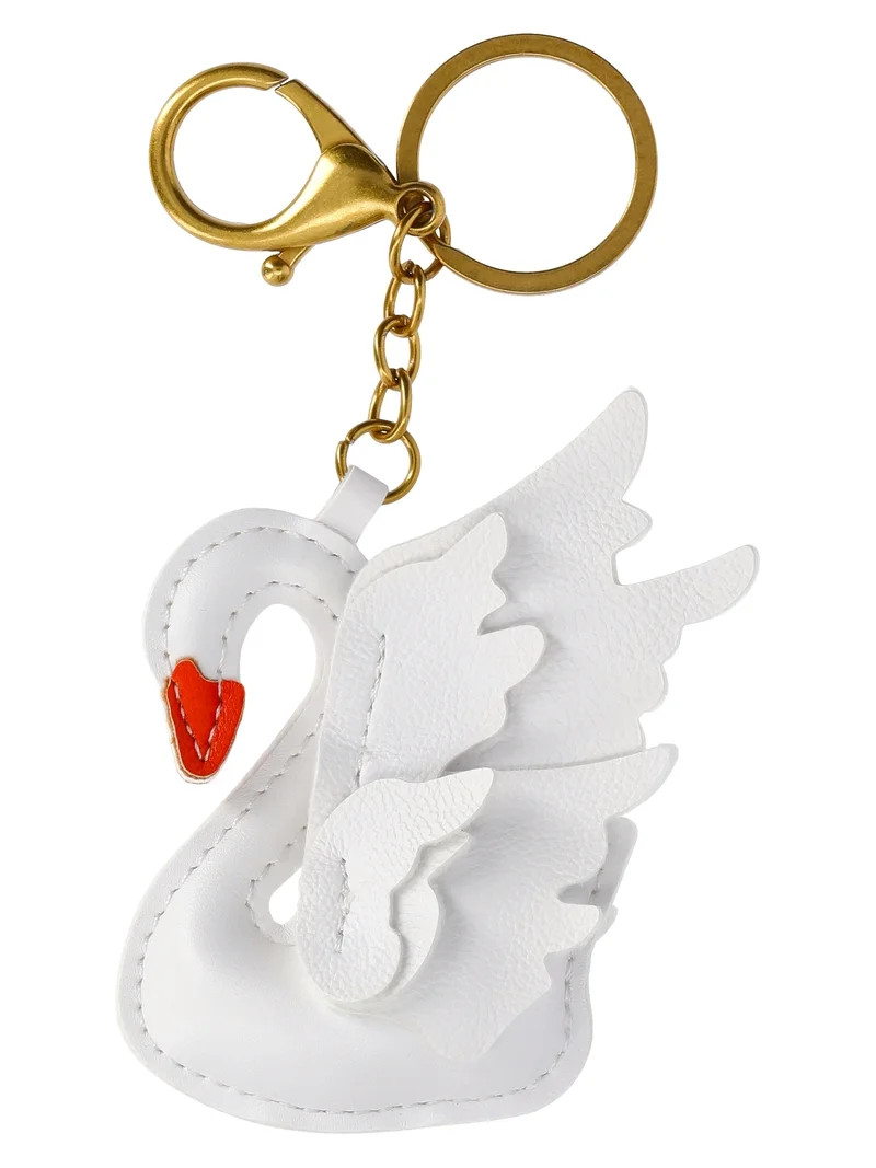 No Boundaries Women's White Swan Bag Charm, White | Walmart (US)