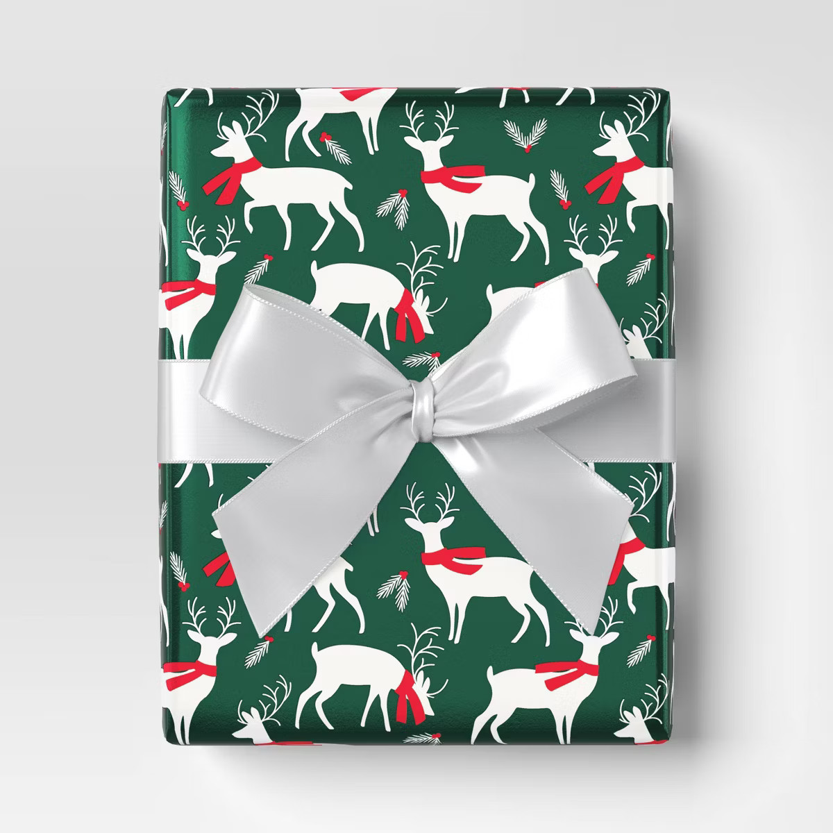 1.5" Satin Fabric Christmas Ribbon 36' White - Wondershop™ | Target