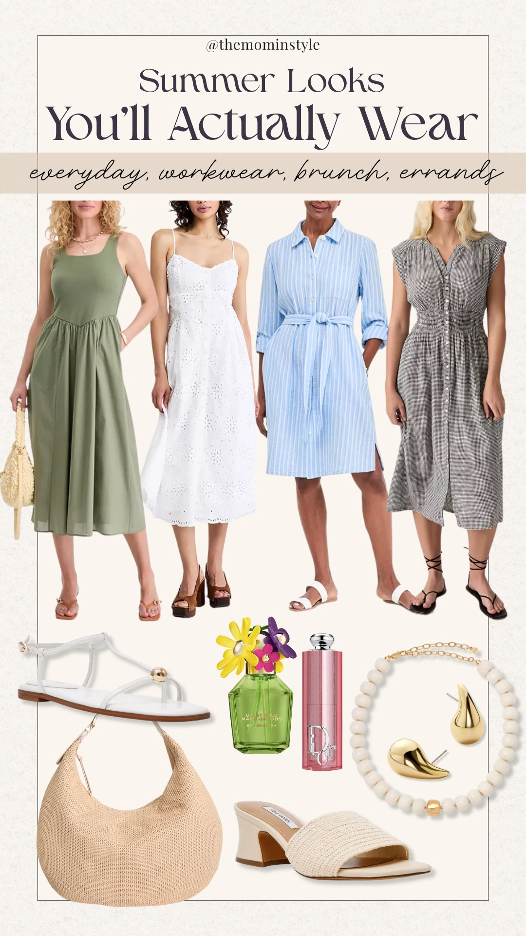 These are the kinds of pieces that earn a permanent spot in your closet. Easy dresses, comfortable sandals, everyday accessories, and versatile staples you can wear from errands to brunch and everything in between. Effortless, polished, and ready for whatever is on your calendar this summer.

Summer dresses, Everyday style, Workwear outfits, Brunch outfit ideas, Casual chic fashion, Summer wardrobe staples, Comfortable sandals, Neutral accessories, Everyday fashion finds, Effortless style, Summer outfit inspiration, TheMomInStyle

#LTKootd #LTKOver40 #LTKSeasonal