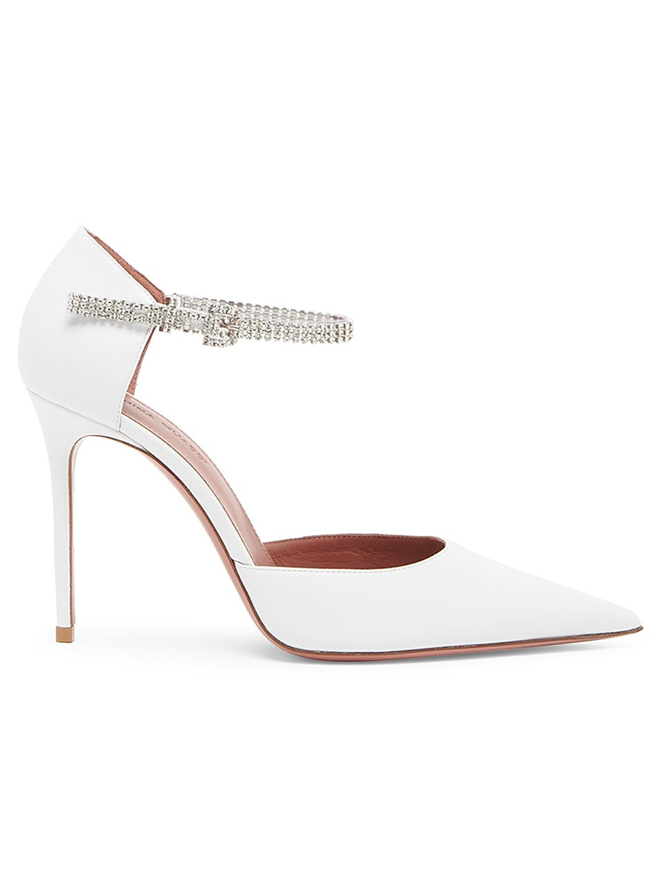 Women's Ursina Crystal-Embellished Leather Pumps - White - Size 6.5 | Saks Fifth Avenue