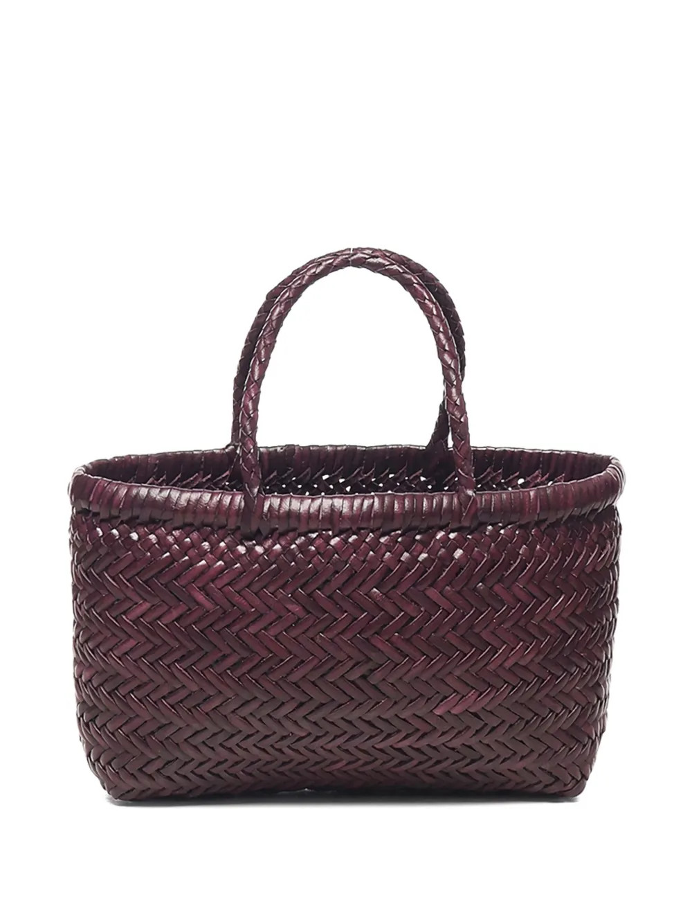 DRAGON DIFFUSION Flat Gora herringbone-weave Leather Shoulder Bag | Purple | FARFETCH AU | Farfetch Global
