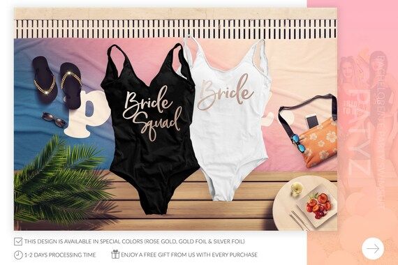 Bachelorette Swimsuits, Bride Squad, Bachelorette Party Bathing Suits, Beach Bachelorette, Bride ... | Etsy (US)