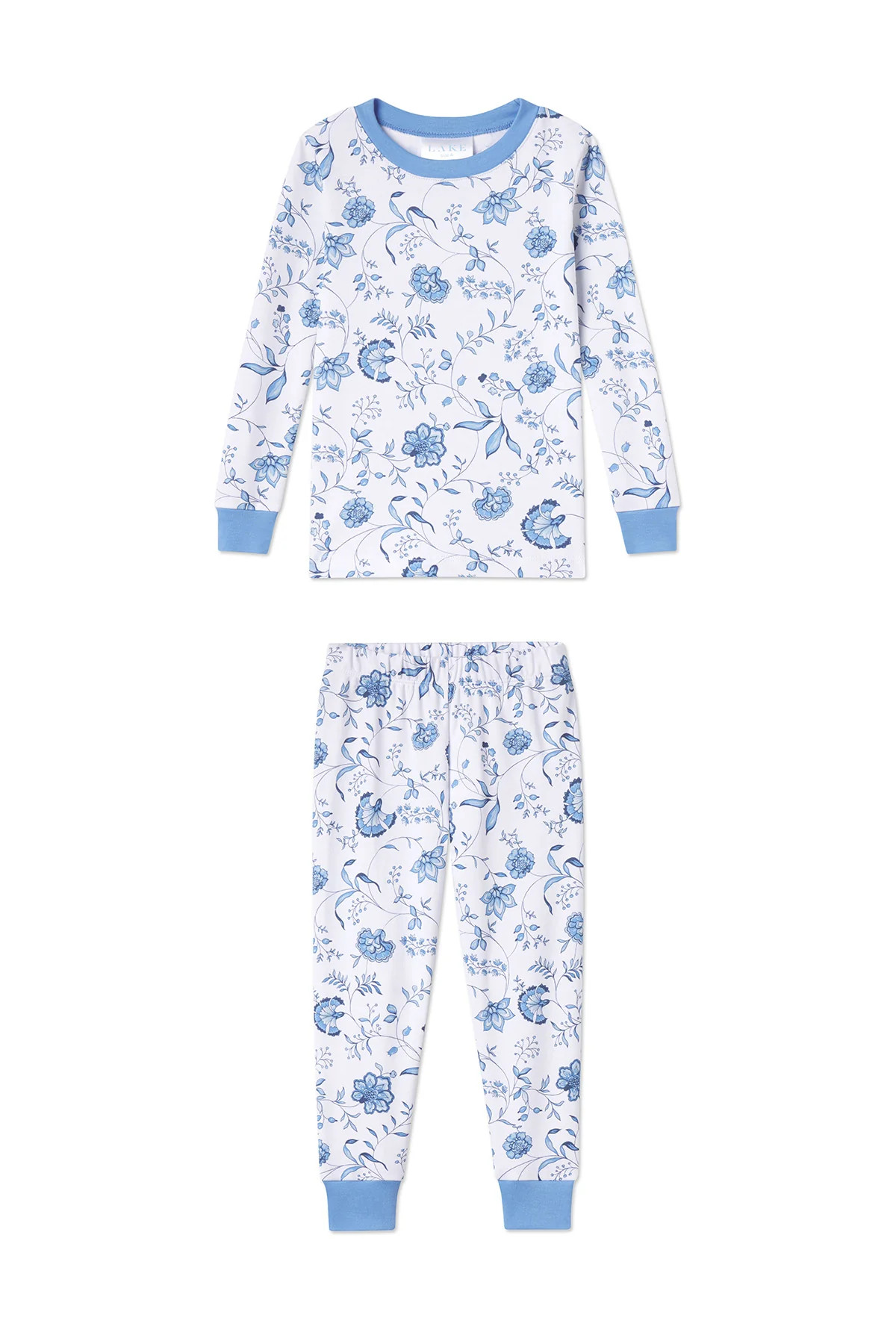 Kids Long-Long Set in Bellflower Vines | Lake Pajamas