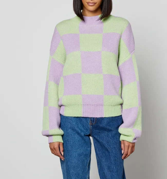 Stine Goya Adonis Checked Intarsia-Knit Jumper | Coggles (Global)