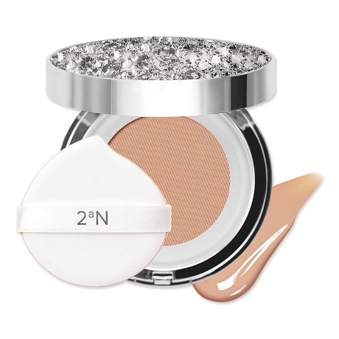 2aN Gleaming Tension Cushion Foundation Pact 0.45 oz, Korean Cushion Foundation Makeup, Lightweig... | Amazon (US)