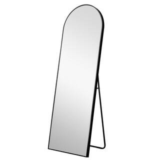 23.62 in. x 70.87 in. Classic Arch Framed Black Vanity Mirror | The Home Depot