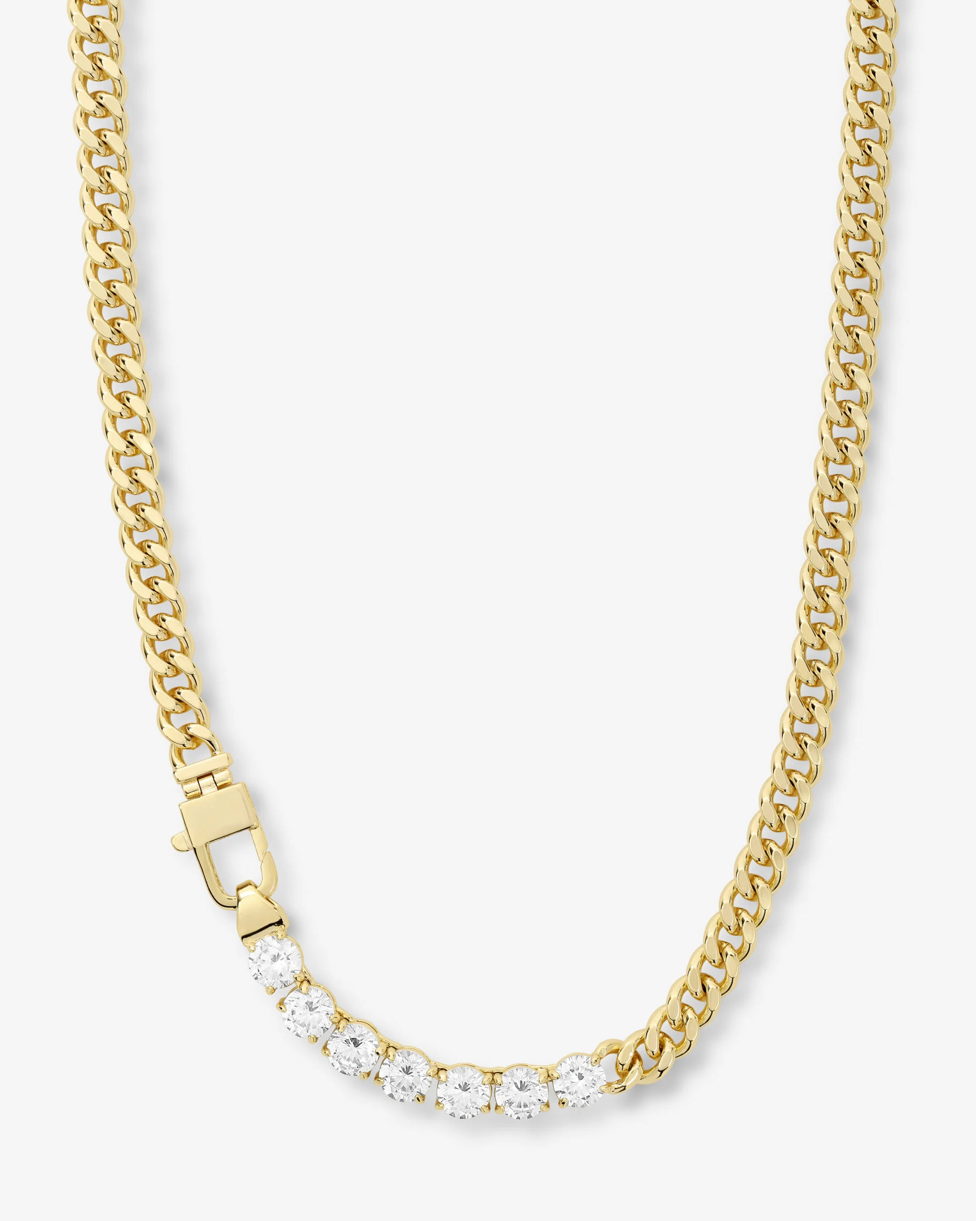 Julian Loves Diamonds Necklace 6.8mm - Gold|White Diamondettes | Melinda Maria Jewelry