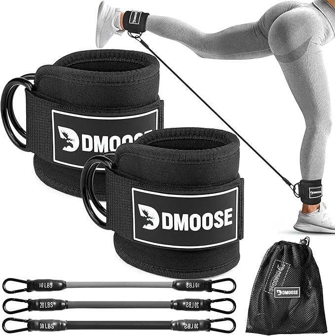 DMoose Ankle Strap for Cable Machine - One Size Fit with Premium Padding, Workout Kickback Ankle ... | Amazon (US)