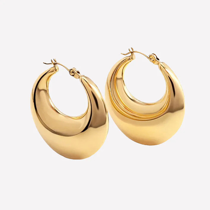 Daphné Extra Large Puffy Hoops | BONHEUR JEWELRY