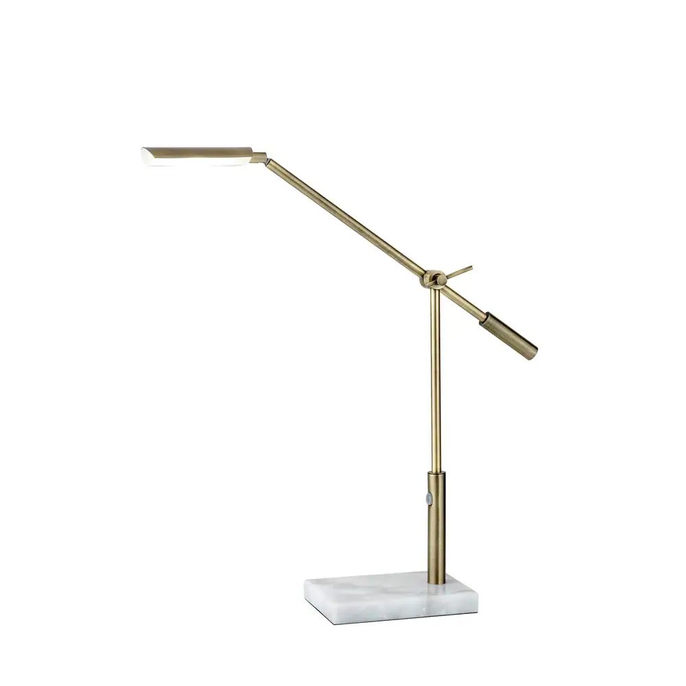 Adesso Vera Antique Brass LED Desk Lamp | Bed Bath & Beyond